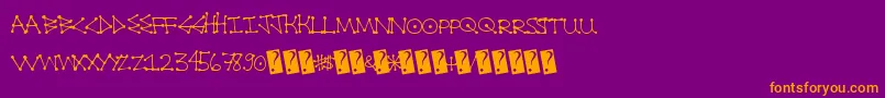 Dotline Font – Orange Fonts on Purple Background