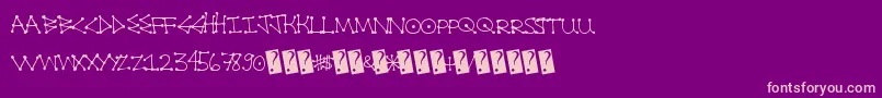 Dotline Font – Pink Fonts on Purple Background