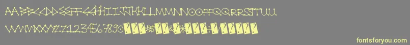 Dotline Font – Yellow Fonts on Gray Background