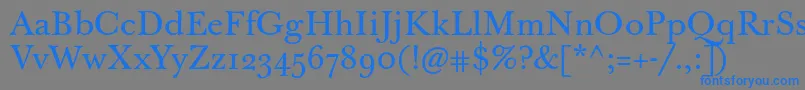 Jbaskervilletext Font – Blue Fonts on Gray Background