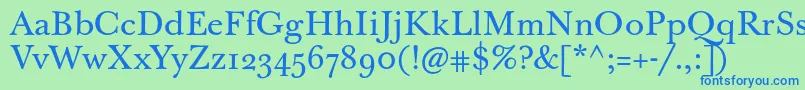 Jbaskervilletext Font – Blue Fonts on Green Background