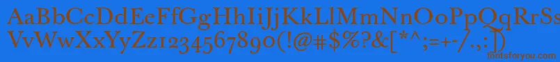 Jbaskervilletext Font – Brown Fonts on Blue Background