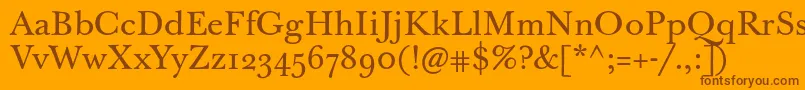 Jbaskervilletext Font – Brown Fonts on Orange Background
