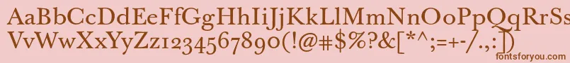 Jbaskervilletext Font – Brown Fonts on Pink Background