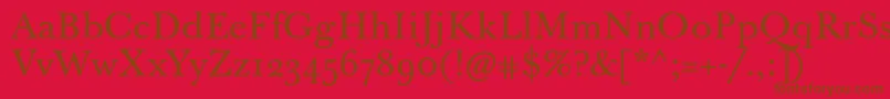 Jbaskervilletext Font – Brown Fonts on Red Background