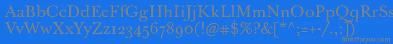 Jbaskervilletext Font – Gray Fonts on Blue Background