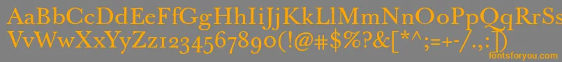 Jbaskervilletext Font – Orange Fonts on Gray Background