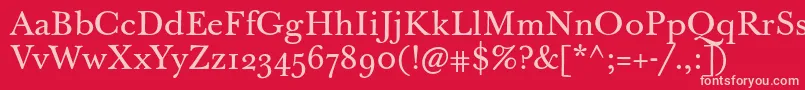 Jbaskervilletext Font – Pink Fonts on Red Background