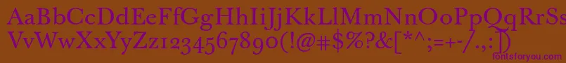 Jbaskervilletext Font – Purple Fonts on Brown Background