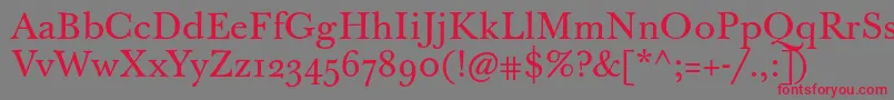 Jbaskervilletext Font – Red Fonts on Gray Background