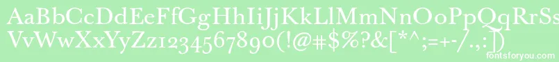 Jbaskervilletext-Schriftart – Weiße Schriften auf grünem Hintergrund