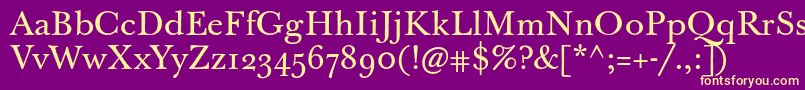 Jbaskervilletext Font – Yellow Fonts on Purple Background