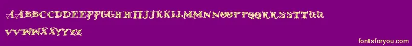 Doldmodern Font – Yellow Fonts on Purple Background