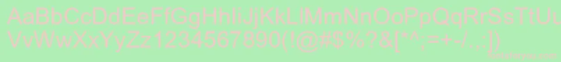 Hexon Font – Pink Fonts on Green Background