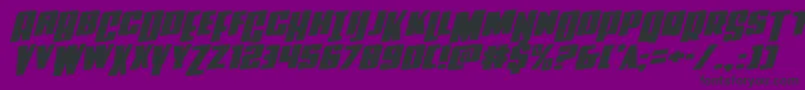 Powerlordrotal Font – Black Fonts on Purple Background