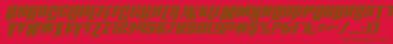 Powerlordrotal Font – Brown Fonts on Red Background