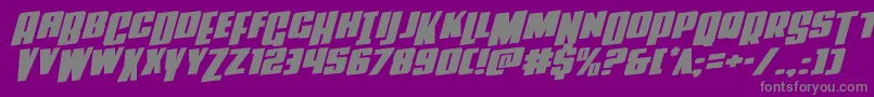 Powerlordrotal Font – Gray Fonts on Purple Background