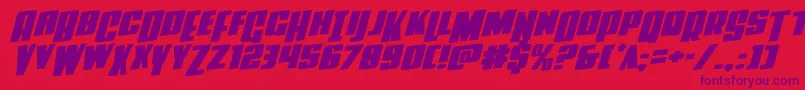 Шрифт Powerlordrotal – фиолетовые шрифты на красном фоне