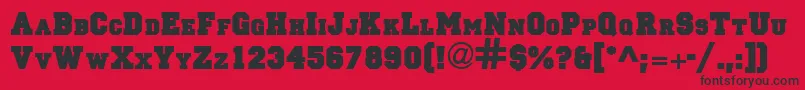 PrincipalsolidRegular Font – Black Fonts on Red Background