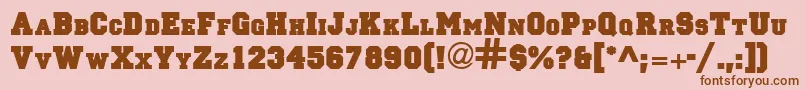 PrincipalsolidRegular Font – Brown Fonts on Pink Background