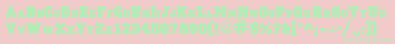 PrincipalsolidRegular Font – Green Fonts on Pink Background