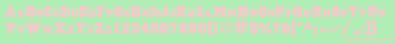 PrincipalsolidRegular Font – Pink Fonts on Green Background