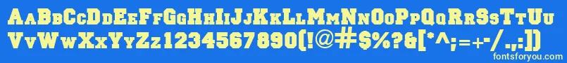 PrincipalsolidRegular Font – Yellow Fonts on Blue Background