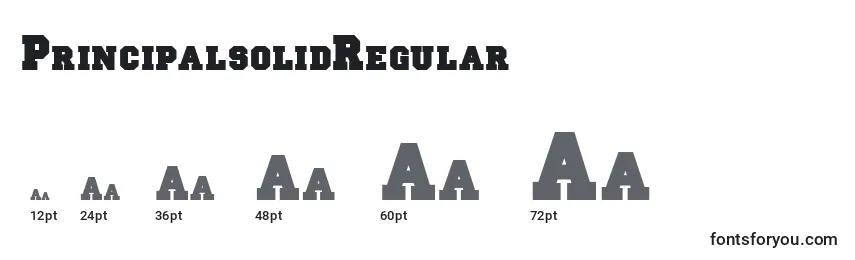 PrincipalsolidRegular Font Sizes