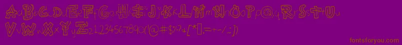 Aztecways Font – Brown Fonts on Purple Background