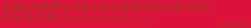 Aztecways Font – Brown Fonts on Red Background
