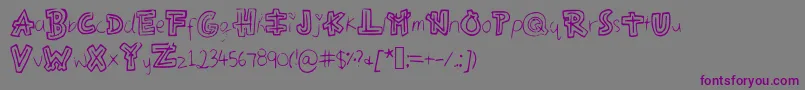 Шрифт Aztecways – фиолетовые шрифты на сером фоне