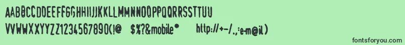 Шрифт SwedeTrauma – чёрные шрифты на зелёном фоне