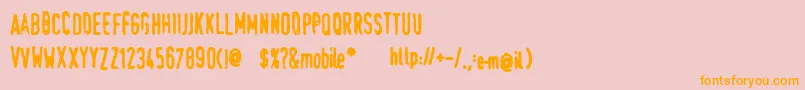 SwedeTrauma Font – Orange Fonts on Pink Background