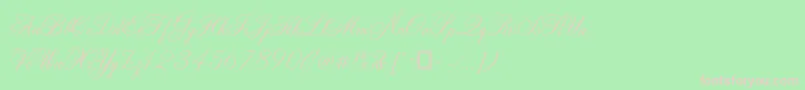 Zenith Font – Pink Fonts on Green Background