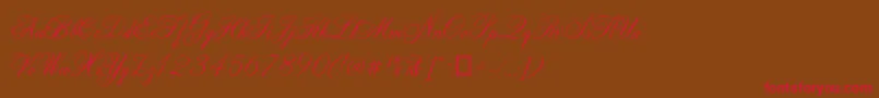 Weitere Informationen zur Zenith-Schriftart Zenith-Schriftart – Rote Schriften auf braunem Hintergrund
