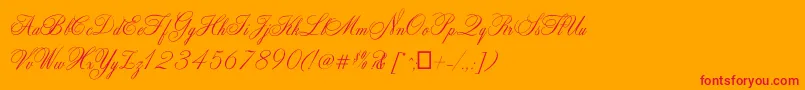 fuente Zenith – Fuentes Rojas Sobre Fondo Naranja