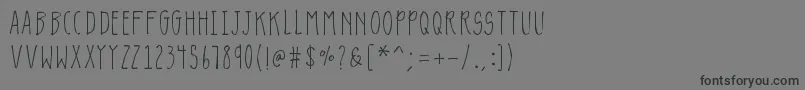 K26lavendulagray Font – Black Fonts on Gray Background