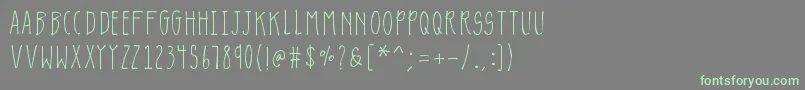 fuente K26lavendulagray – Fuentes Verdes Sobre Fondo Gris
