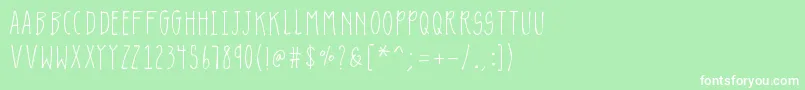 K26lavendulagray Font – White Fonts on Green Background