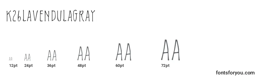 K26lavendulagray Font Sizes