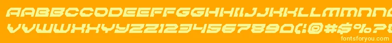 Pulsarclasssolidital Font – Yellow Fonts on Orange Background