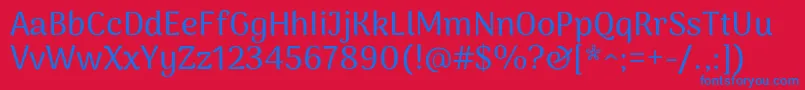 ArimamaduraiMedium Font – Blue Fonts on Red Background