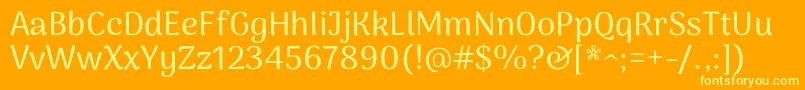 ArimamaduraiMedium Font – Yellow Fonts on Orange Background