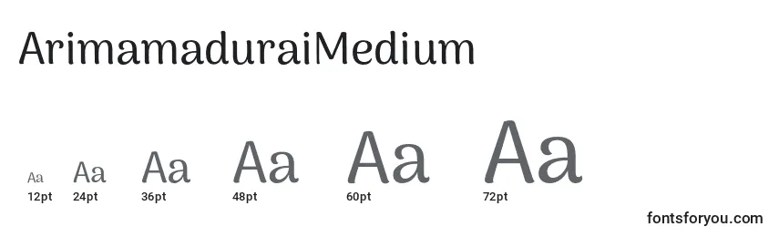 Размеры шрифта ArimamaduraiMedium