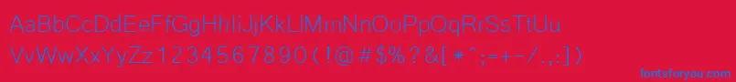 MicrosoftYiBaiti Font – Blue Fonts on Red Background