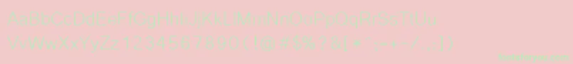 MicrosoftYiBaiti Font – Green Fonts on Pink Background