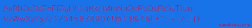 MicrosoftYiBaiti Font – Red Fonts on Blue Background