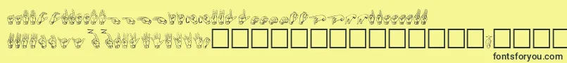 Gallaudet ffy Font – Black Fonts on Yellow Background