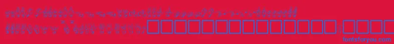 Gallaudet ffy Font – Blue Fonts on Red Background