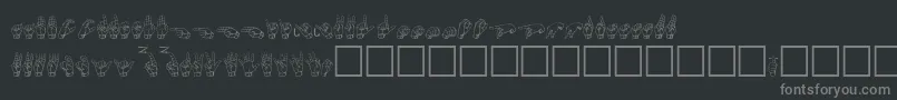 Gallaudet ffy Font – Gray Fonts on Black Background